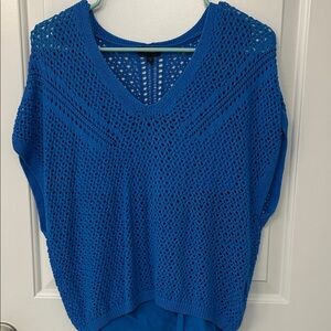 Express Vibrant Blue Open-Knit Top w/ matching Cami
